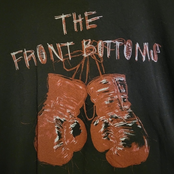 XL The Front Bottoms Band Merch TFB Black Boxing Gloves Tshirt Tee Shirt Midwest - Picture 1 of 5